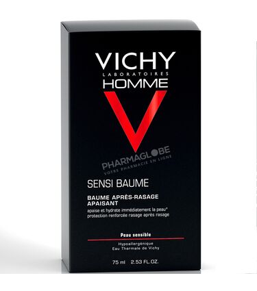 VICHY-HOMME-SENSI-BAUME-MINERAL-75-ML-baume-apres-rasage-apaisant-peau-sensible-boite-pharmaglobe.lu