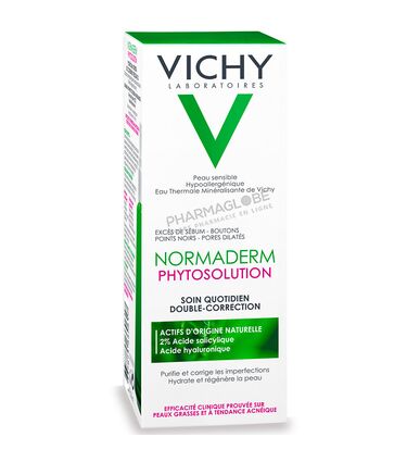 VICHY-NORMADERM-PHYTOSOLUTION-SOIN-50ML-exces-sebum-boutons-points-noirs-pores-dilates-pharmaglobe.lu