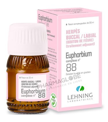 EUPHORBIUM-CPX-88-LHL-GOUTTES-30-ML-Lehning-complexe-88-medicament-homeopathique-en-cas-herpes-labial-bouton-de-fievre-pharmaglobe.lu