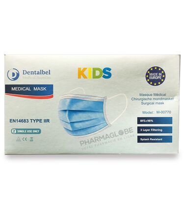 MASQUES-CHIRURGICAUX-A-50-TYPE-II-ENFANTS-Masque-chirurgical-enfant-kids-pharmaglobe.lu