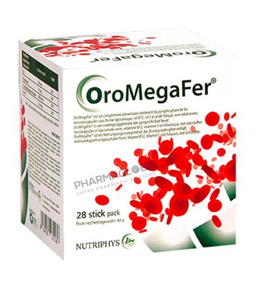 OROMEGAFER-28-STICKS-NUTRIPHYS-complemnt-alimentaire-carence-fer-pharmaglobe.lu