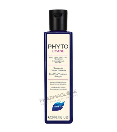 PHYTOCYANE-SHAMPOING-TRAITANT-DENSIFIANT-250-ML-chute-cheveux-feminines-pharmaglobe.lu