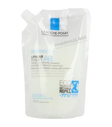 ROCHE-POSAY-LIPIKAR-REFIL-SYNDET-AP-plus-400-ML-creme-lavante-anti-irritation-anti-grattage-pharmaglobe.lu