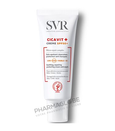 SVR-CICAVIT-CREME-Indice-Protection-solaire-50-40-ML-soin-apaisant-reparateur-anti-marques-pharmaglobe.lu