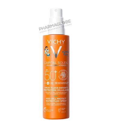 VICHY-SPRAY-FLUIDE-ENFANT-PROTECTION-CELLULAIRE-SPF-50-plus-spray-protection-solaire-enfants-pharmaglobe.lu