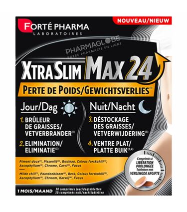 XTRA-SLIM-MAX-24-H-60-Comprimes-forte-pharma-minceurbruler-graisse-destockage-elimination-ventre-plat-pharmaglobe.lu