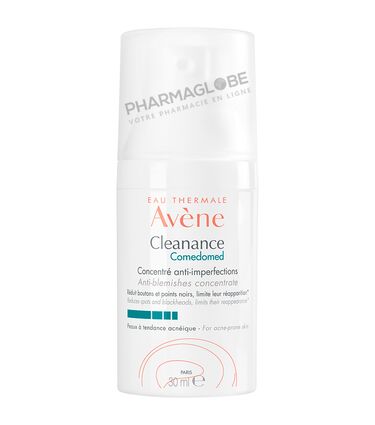 AVENE-CLEANANCE-COMEDOMED-30-ML-concentre-anti-imperfection-diminuer-points-noirs-peau-acneique-pharmaglobe.lu
