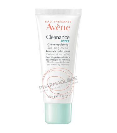 AVENE-CLEANANCE-HYDRA-CREME-APAISANTE-40-ML-restaurer-confort-cutane-peau-dessechee-par-traitements-pharmaglobe.lu