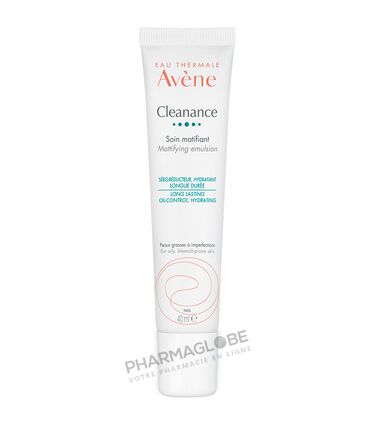 AVENE-CLEANANCE-SOIN-MATIFIANT-40-ML-sebo-reducteur-hydratant-longue-duree-peau-grasse-imperfections-pharmaglobe.lu
