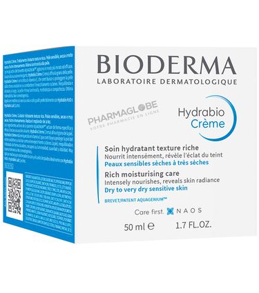 BIODERMA-HYDRABIO-CREME-50-ML-soin-hydratant-texture-riche-nourrir-intensement-reveler-eclat-teint-peau-sensible-seche-a-tres-seche-boite-pharmaglobe.lu