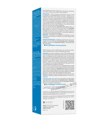 BIODERMA-HYDRABIO-GEL-CREME-40-ML-soin-hydratant-texture-legere-hydratation-intense-reveler-eclat-teint-peau-sensible-normale-a-mixte-boite-verso-pharmaglobe.lu