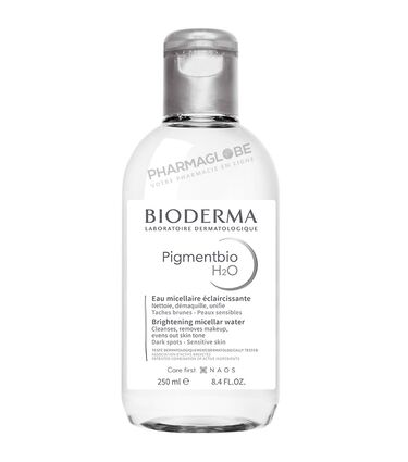 BIODERMA-PIGMENTBIO-H2O-250-ML-eau-micellaire-eclaircissante-netoyer-demaquiller-unifier-anti-taches-brunes-peau-sensible-pharmaglobe.lu