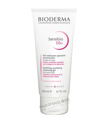 BIODERMA-SENSIBIO-DS-plus-GEL-MOUSSANT-200-ML-apaiser-assainir-visage-et-corps-peau-sensible-avec-rougeur-et-squames-pharmaglobe.lu