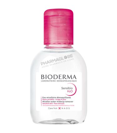 BIODERMA-SENSIBIO-H2O-SOLUTION-MICELLAIRE-100-ML-demaquillante-visage-et-yeux-peau-sensible-pharmaglobe.lu