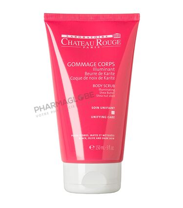 CHATEAU-ROUGE-GOMMAGE-CORPS-150-ML-illuminer-unifier-peau-noire-mate-metisse-pharmaglobe.lu