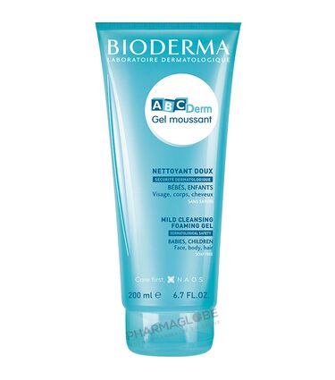 BIODERMA-ABC-DERM-GEL-MOUSSANT-ENFANTS-BEBES-200-ML-visage-corps-cheveux-pharmaglobe.lu