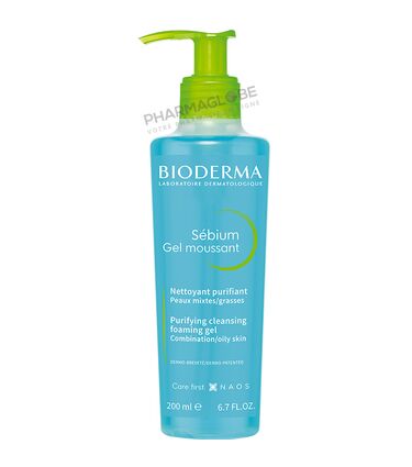 BIODERMA-SEBIUM-GEL-MOUSSANT-200-ML-nettoyant-purifiant-peau-mixte-grasse-pharmaglobe.lu