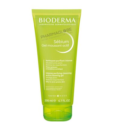 BIODERMA-SEBIUM-GEL-MOUSSANT-ACTIF-200-ML-nettoyant-purifiant-intense-desincrustrer-pores-diminuer-imperfections-pharmaglobe.lu