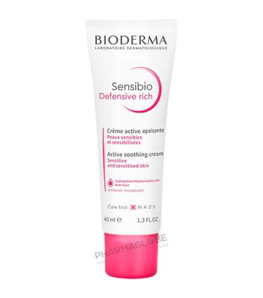 BIODERMA-SENSIBIO-DEFENSIVE-RICH-40-ML-creme-riche-active-apaisante-peau-sensible-pharmaglobe.lu