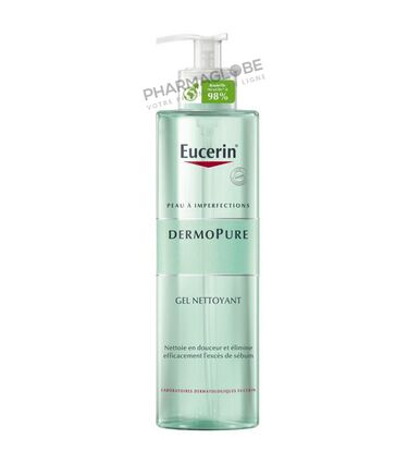 EUCERIN-DERMOPURE-GEL-NETTOYANT-400-ML-peau-imperfections-exces-sebum-pharmaglobe.lu