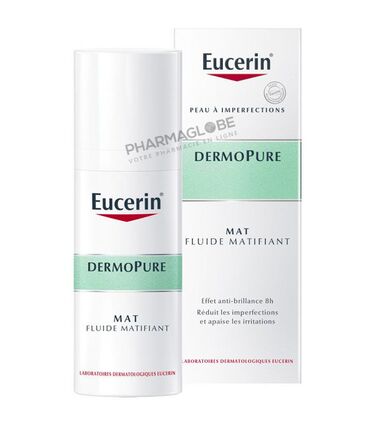 EUCERIN-DERMOPURE-MAT-FLUIDE-MATIFIANT-50ML-effet-anti-brillance-reduire-imperfections-pharmaglobe.lu