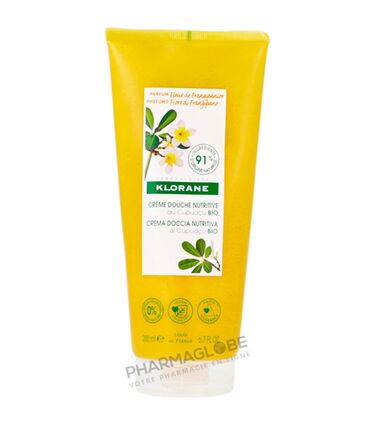 KLORANE-CREME-DOUCHE-FRANGIPANE-200-ML-NF-creme-douche-nutrititive-fleur-de-frangipanier-pharmaglobe.lu