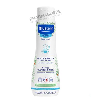 MUSTELA-PEAU-NORMALE-LAIT-TOILETTE-SANS-RINCAGE-200-ML-nettoyer-visage-siege-bebe-enfant-des-la-naissance-pharmaglobe.lu