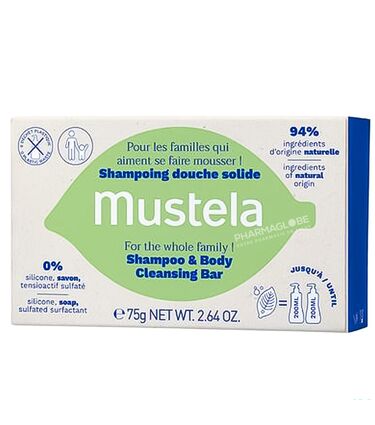 MUSTELA-SHAMPOING-DOUCHE-SOLIDE-75G-pour-toute-la-famille-cheveux-corps-pharmaglobe.lu