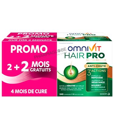 OMNIVIT-HAIR-PRO-NUTRI-REPAIR-120-cpr-plus-120-COMPRIMES-promo-2-mois-gratuits-anti-chute-cheveux-stimuler-repousse-pharmaglobe.lu
