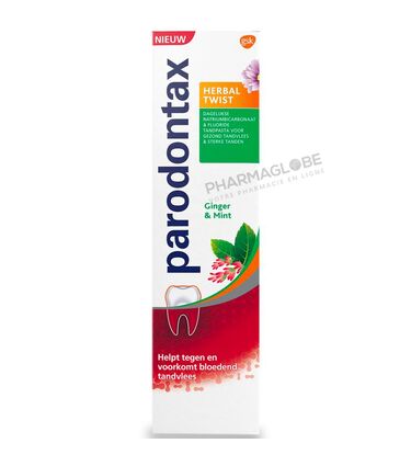 PARODONTAX-DENTIFRICE-HERBAL-GINGER-75-ML-prevenir-saignement-gencives-gingembre-menthe-pharmaglobe.lu