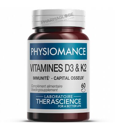 PHYSIOMANCE-VITAMINES-D3-et-K2-60-CAPSULES-Therascience-complement-alimentaire-immunite-capital-osseux-pharmaglobe.lu