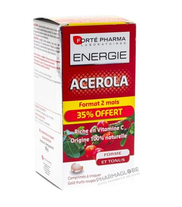 Acérola-Vitamine-C-60-Comprimes-a-Croquer-35-pour-cent-gratuits-Forte-Pharma-Booster-Energie-vitamine-C-pharmaglobe.lu