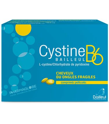 Cystine-B6-20-Comprimes-Pellicules-Bailleul-Biorga-Cheveux-Ongles-Fragiles-pharmaglobe.lu