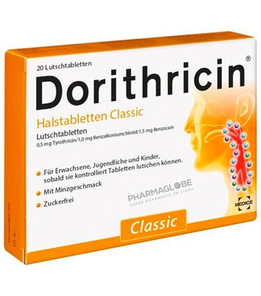 Dorithricin-Classique-20-Pastilles-pour-la-Gorge-à-Sucer-Medice-pharmaglobe,lu