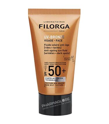 FILORGA-UV-BRONZE-VISAGE-TUBE-40-ML-fluide-solaire-anti-age-pharmaglobe.lu