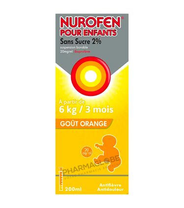 NUROFEN-ENFANT-SANS-SUCRE-100MG/5ML-SIROP-200-ML-2-pour-cent-ibuprofene-orange-pharmaglobe.lu