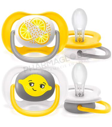 Philips-Avent-Sucette-Ultra-Air-Bébé-6-18-Mois-Lemon-pharmaglobe,lu