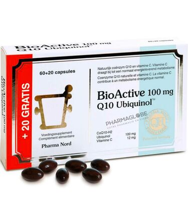 BioActive-100-mg-Q10-Ubiquinol-60-plus-20-Capsules-Promo-Pharma-Nord-Coenzyme-Q10-Forme-Réduite-pharmaglobe.lu