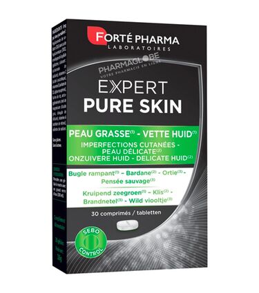 EXPERT-PURE-SKIN-30-Comprimes-Forte-pharma-complement-alimantaire-peau-grasse-pharmaglobe.lu