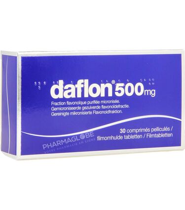 Daflon-500-mg-30-Comprimé-Pelliculé-circulation-sanguine-veinotonique-hemorroides-pharmaglobe.lu