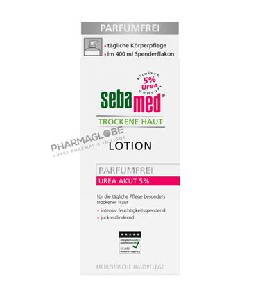 SEBAMED-TROCK-HAUT-UREA-LOTION-5%-Ohne-PARFUM-lotion-peau-seche-sans-parfum-avec-uree-pharmaglobe.lu