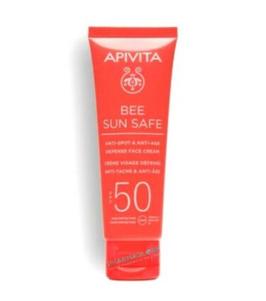 apivita-bee-sun-safe-creme-visage-defense-anti-tache-anti-age-spf-50-tube-50ml-pharmaglobe.lu