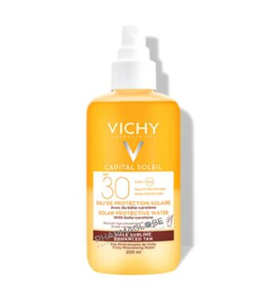 vichy-capital-soleil-eau-protection-solaire-hale-sublime-spf30-flacon-pompe-200-ml-pharmaglobe.lu