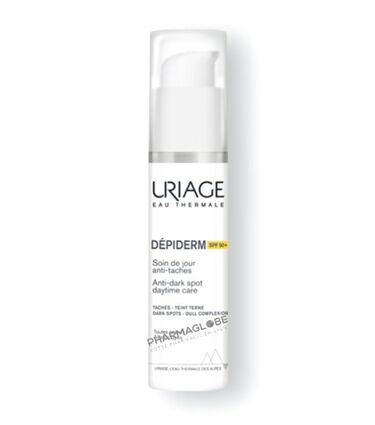 uriage-depiderm-soin-de-jour-anti-taches-sp-50-plus-visage-flacon-30ml-peaux-hyperpigmentees-pharmacie-pharmaglobe.lu