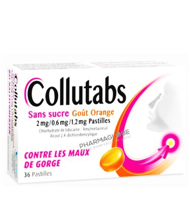 collutabs-sans-sucre-gout-orange-boite-36-pastilles-soulagement-local-mal-gorge-medicament-pharmacie-pharmaglobe.lu