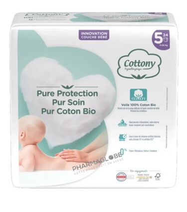 cottony-couches-bebe-coton-bio-boite-24-pieces-cottony-taille-5-11-25-kg-pharmacie-pharmaglobe.lu