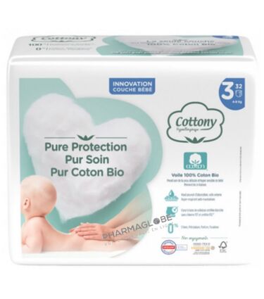 cottony-couches-bebe-coton-bio-boite-32-pieces-cottony-taille-3-4-9-kg-pharmacie-pharmaglobe.lu