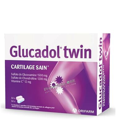 glucadol-twin-boite-2x84-comprimes-orifarm-cartilage-sain-glucosamine-chondroitine-vitamine-c-pharmacie-pharmaglobe.lu