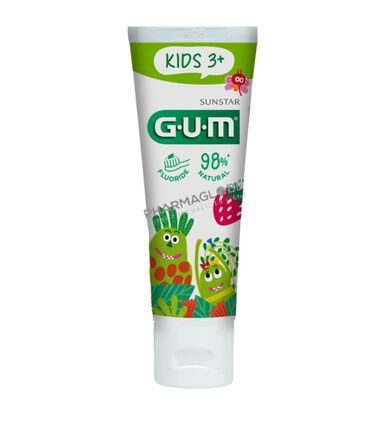 gum-gel-dentifrice-kids-enfants-3-6-ans-fraise-tube-50ml-sunstar-98-ingredients-naturelle-pharmacie-pharmaglobe.lu