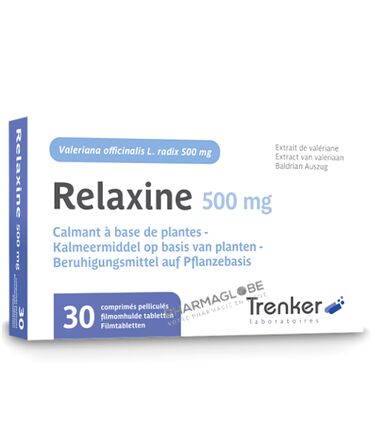relaxine-500mg-boite-30-comprimes-pellicules-extrait-de-valeriane-trenker-calmant-a-base-de-plantes-pharmacie-pharmaglobe.lu